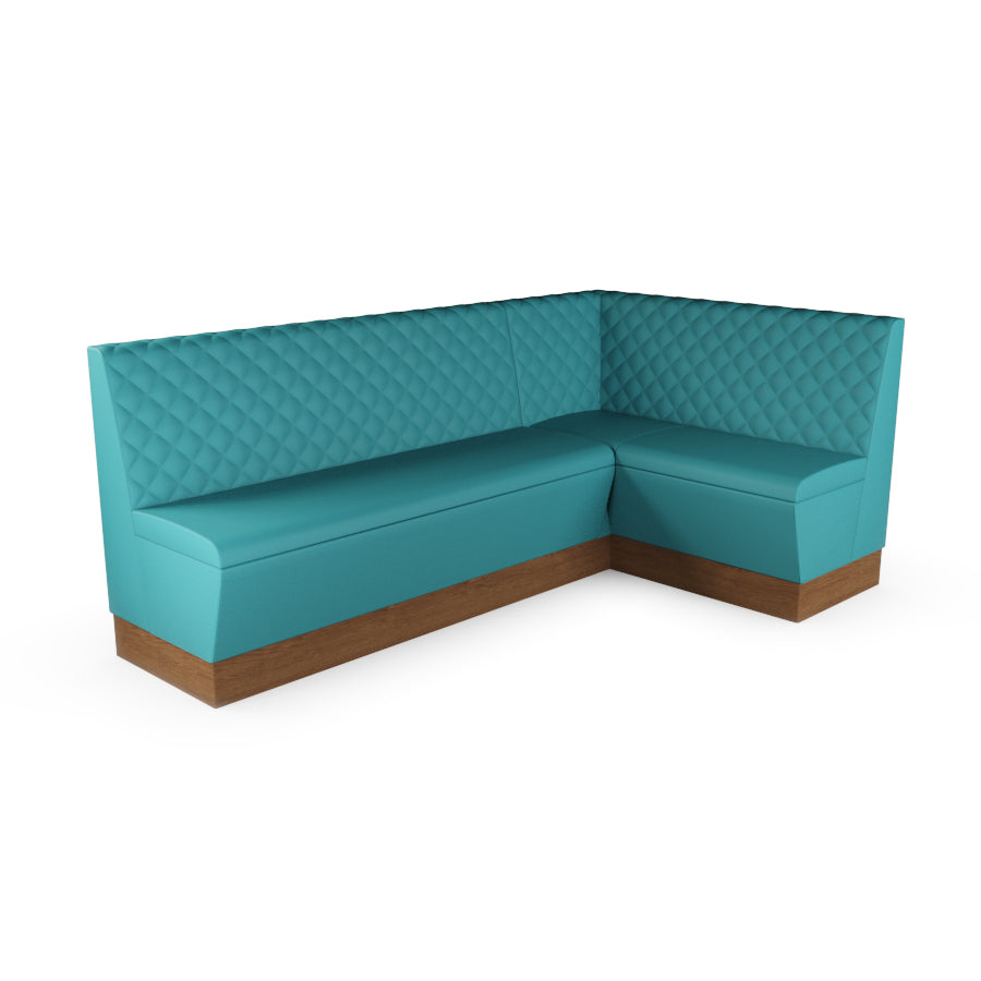 Large Corner Booth Set - Quilted Back