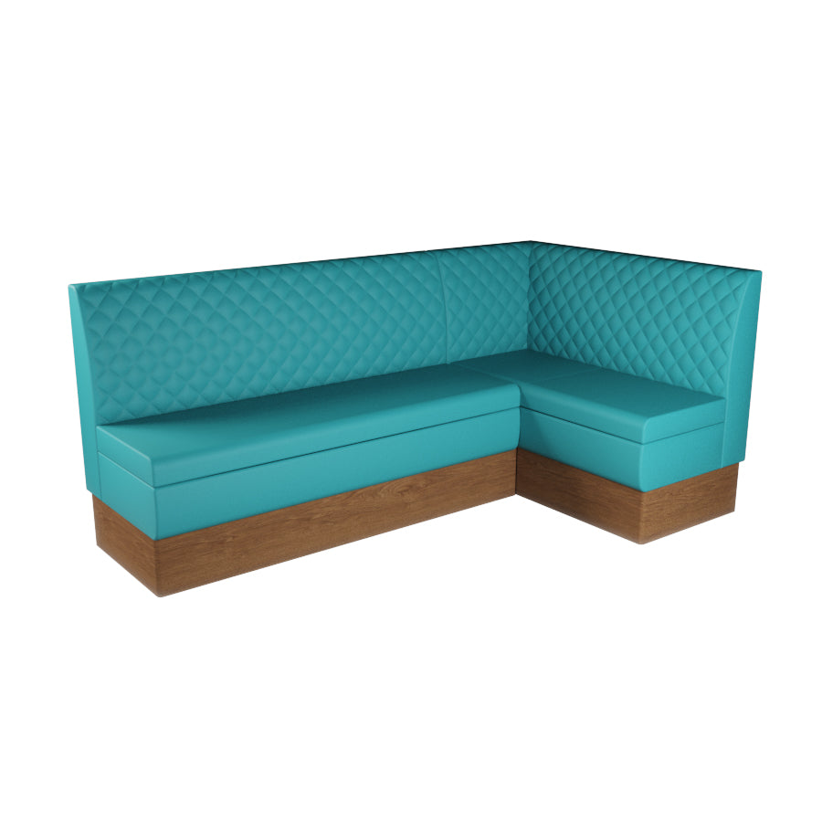 Large Corner Booth Set - Quilted Back