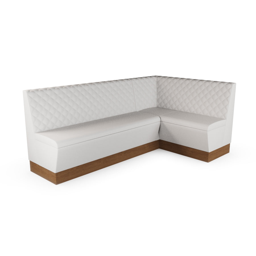 Large Corner Booth Set - Quilted Back