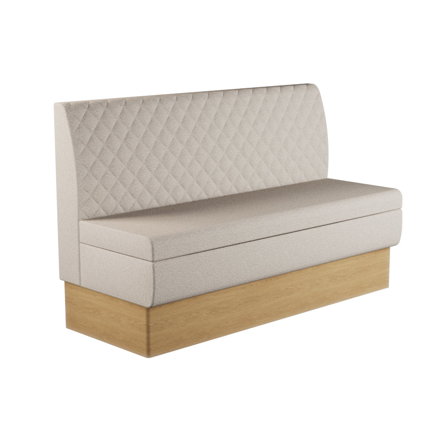 Quilted Straight Booth Seat - 1500mm Large Unit