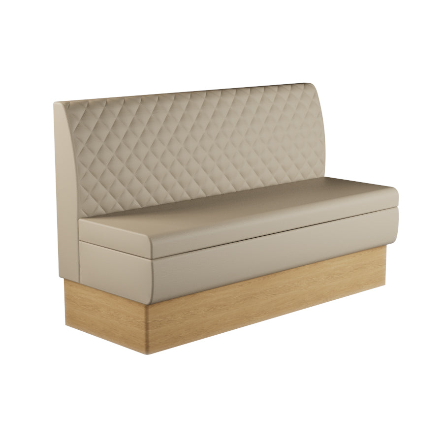 Quilted Straight Booth Seat - 1500mm Large Unit