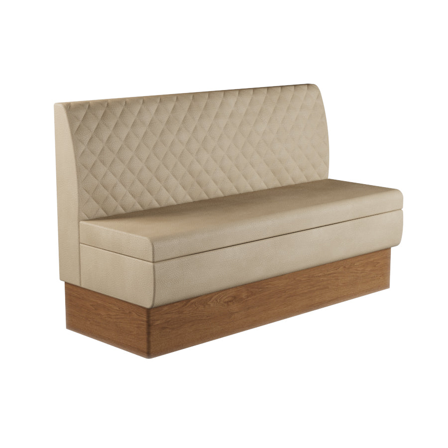 Quilted Straight Booth Seat - 1500mm Large Unit