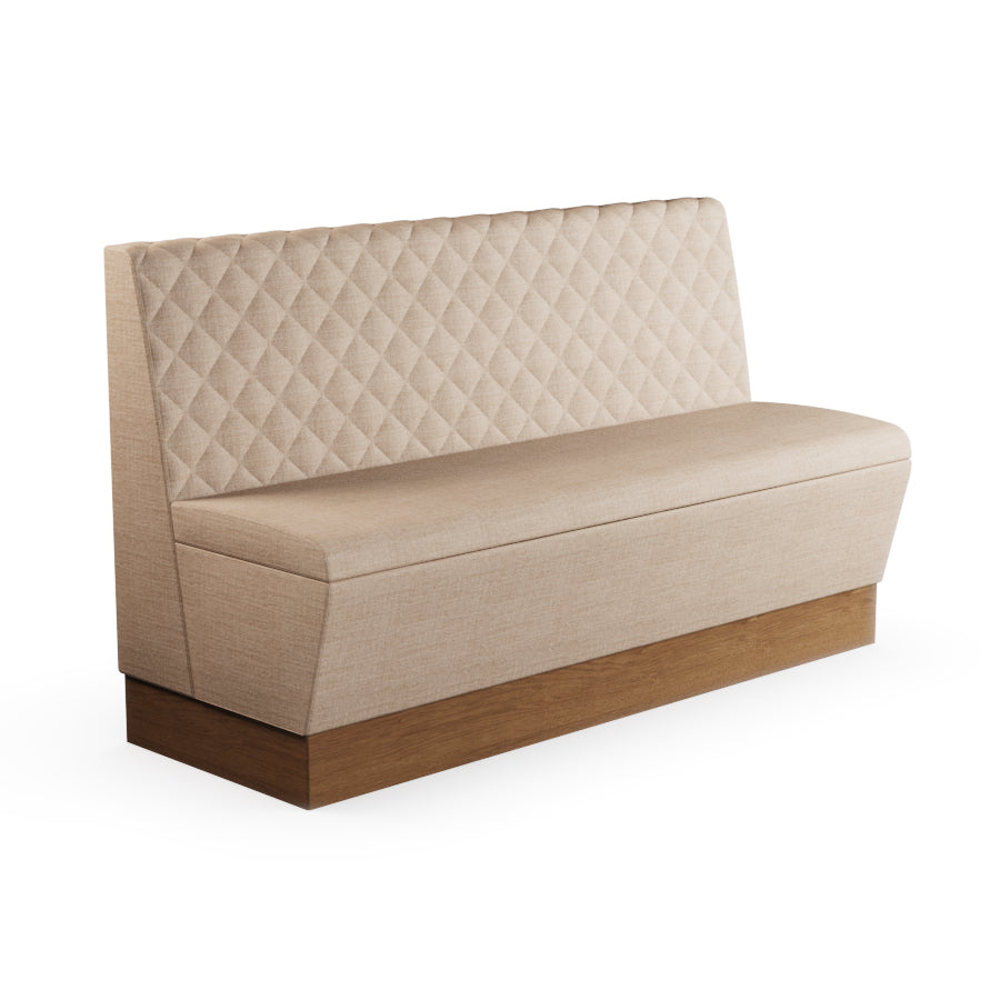Quilted Straight Booth Seat - 1500mm Large Unit