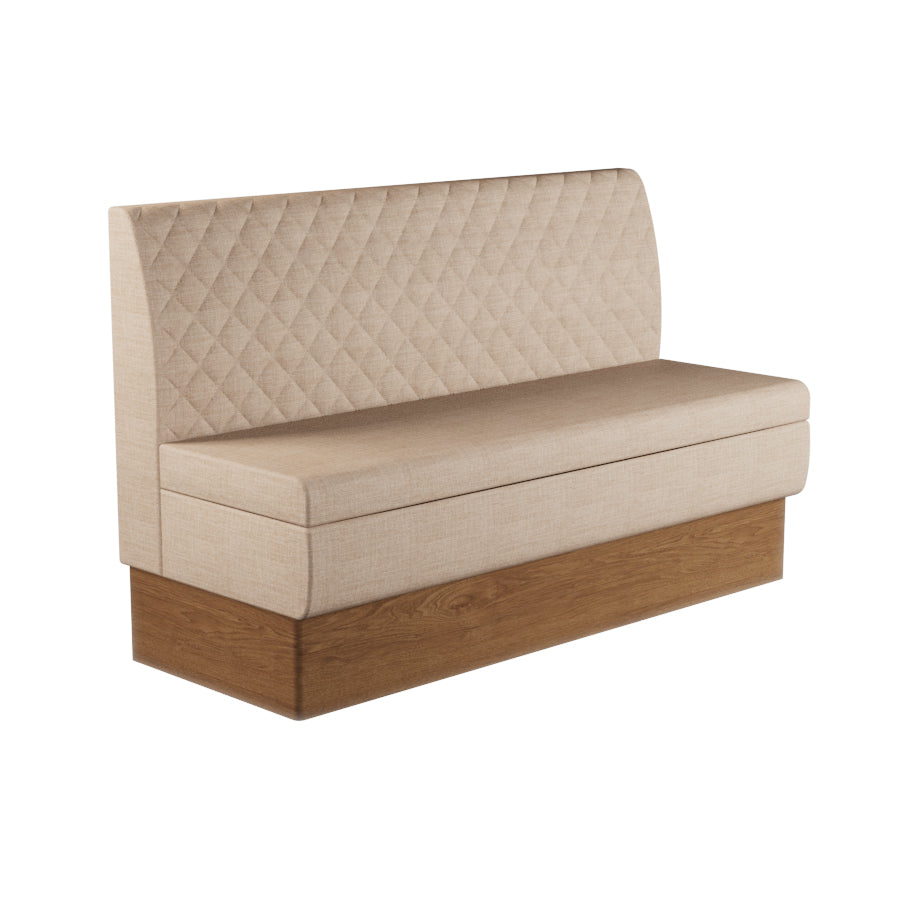 Quilted Straight Booth Seat - 1500mm Large Unit