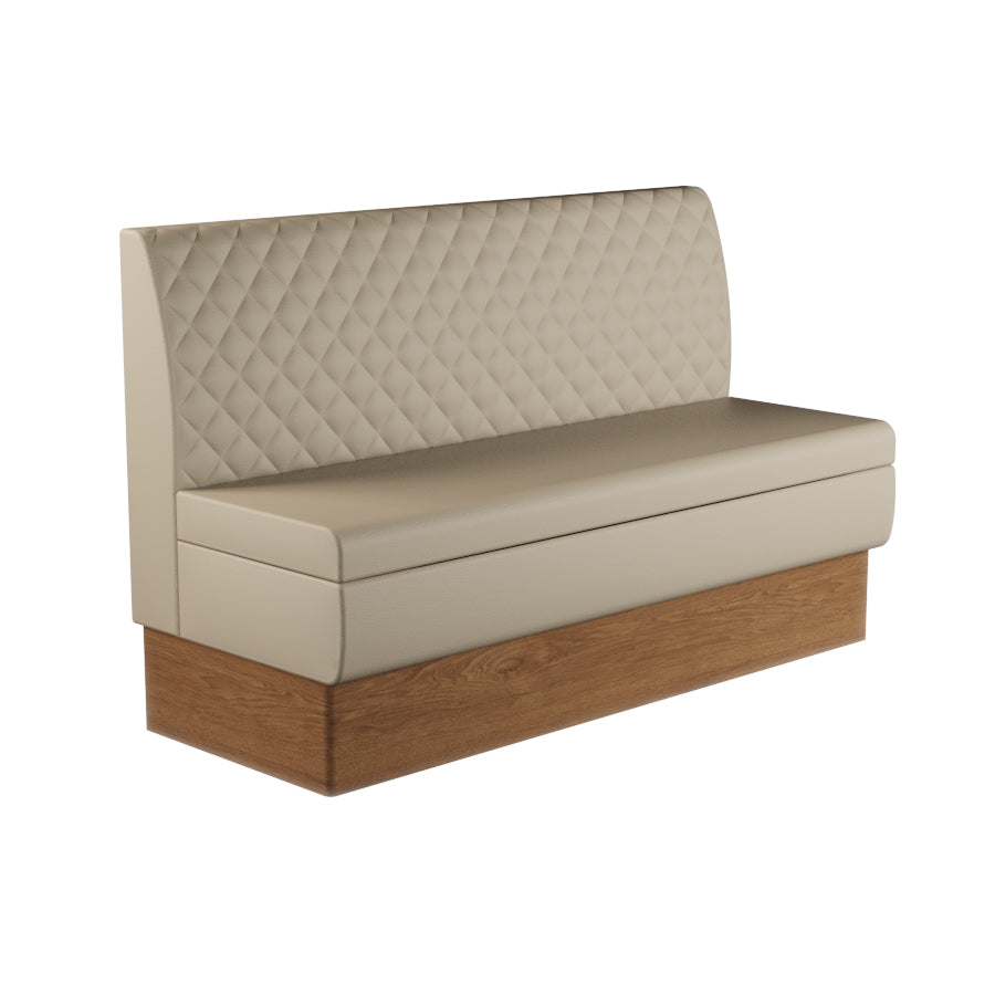 Quilted Straight Booth Seat - 1500mm Large Unit