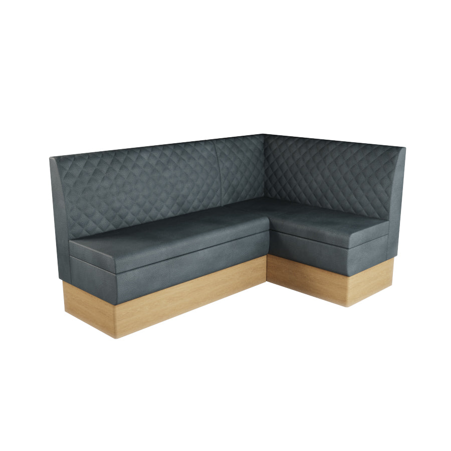 Medium Corner Booth Set - Quilted Back