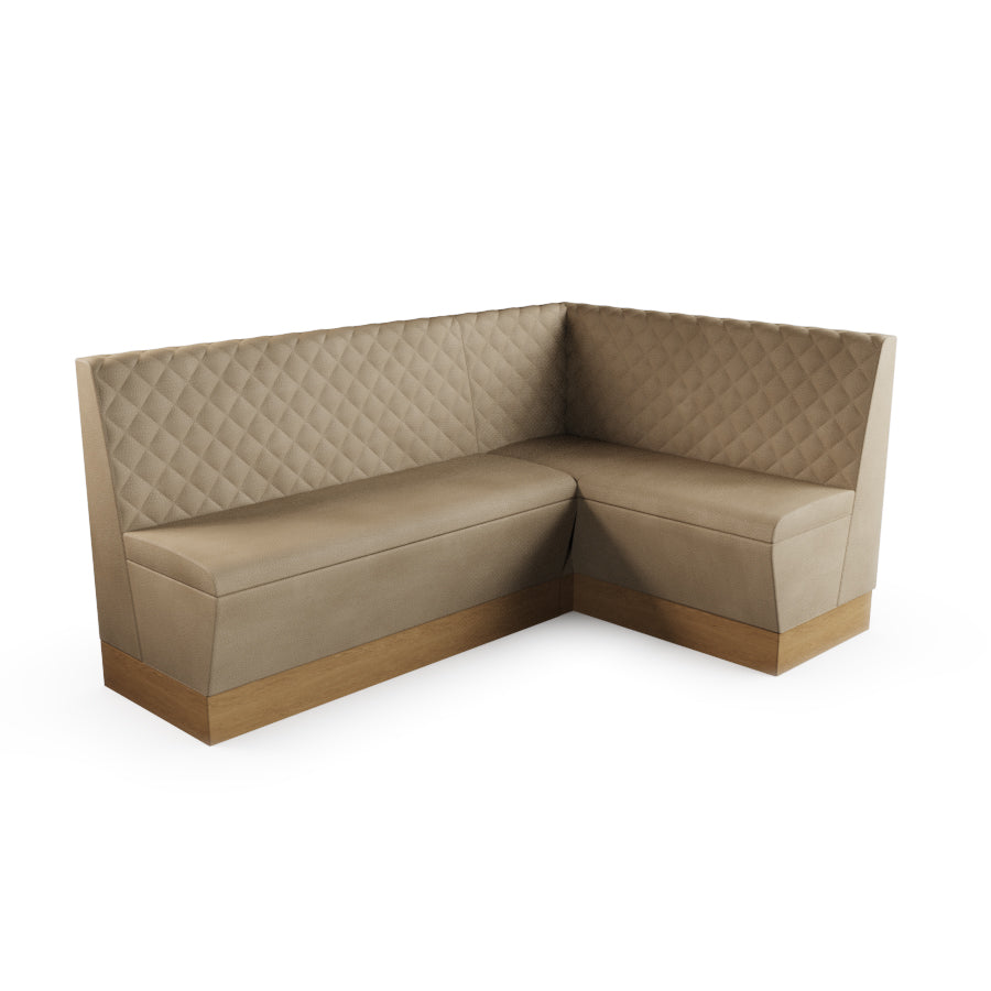 Medium Corner Booth Set - Quilted Back