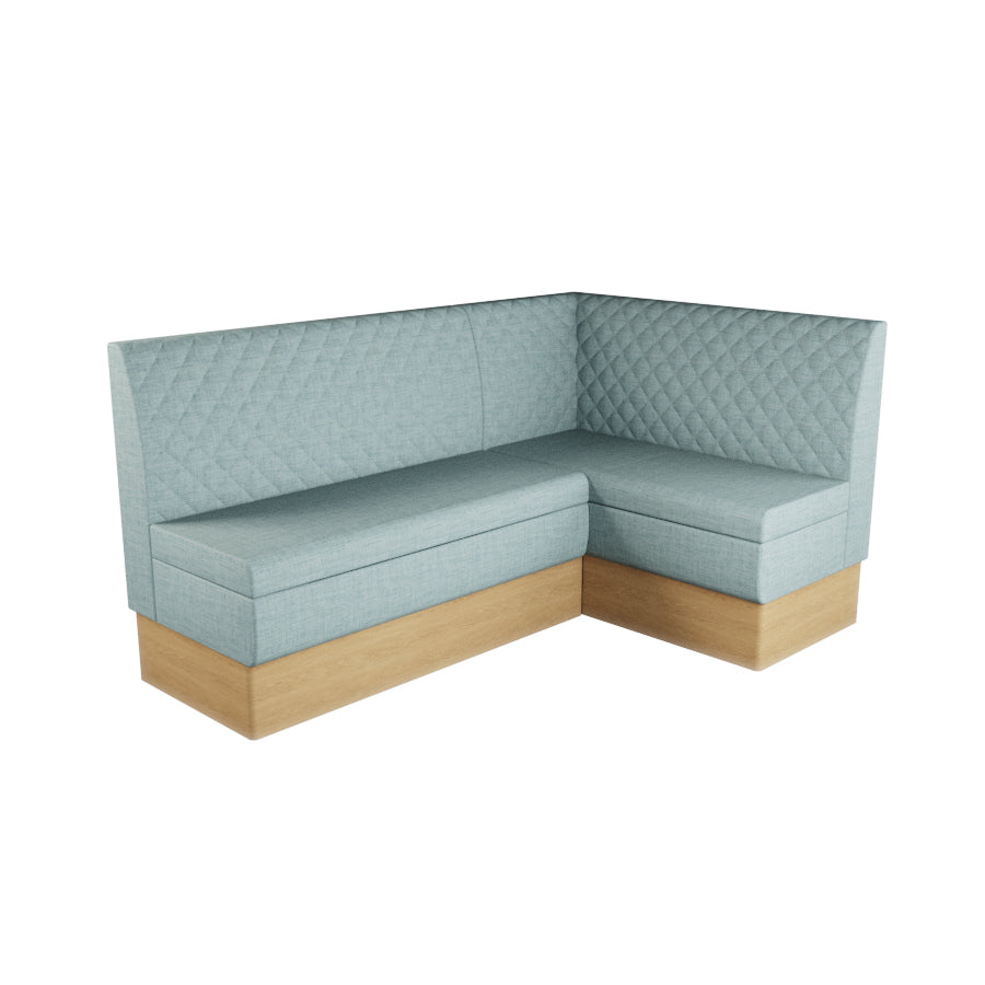 Medium Corner Booth Set - Quilted Back