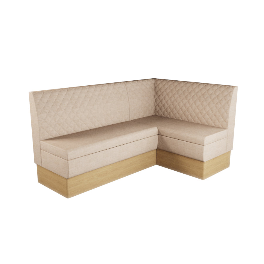 Medium Corner Booth Set - Quilted Back
