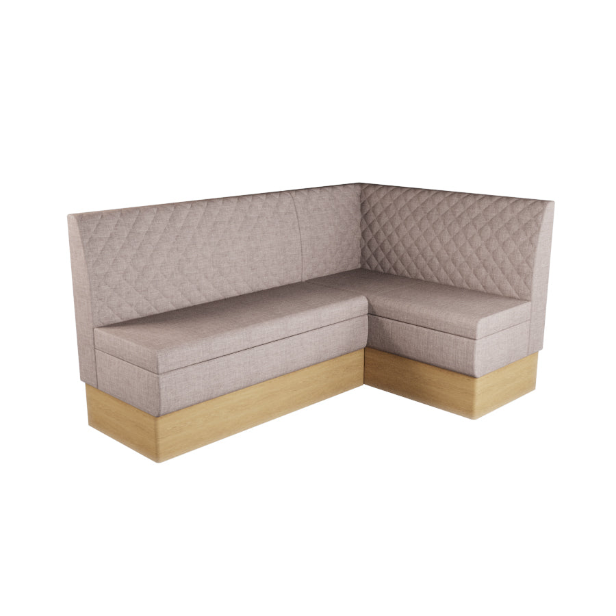 Medium Corner Booth Set - Quilted Back