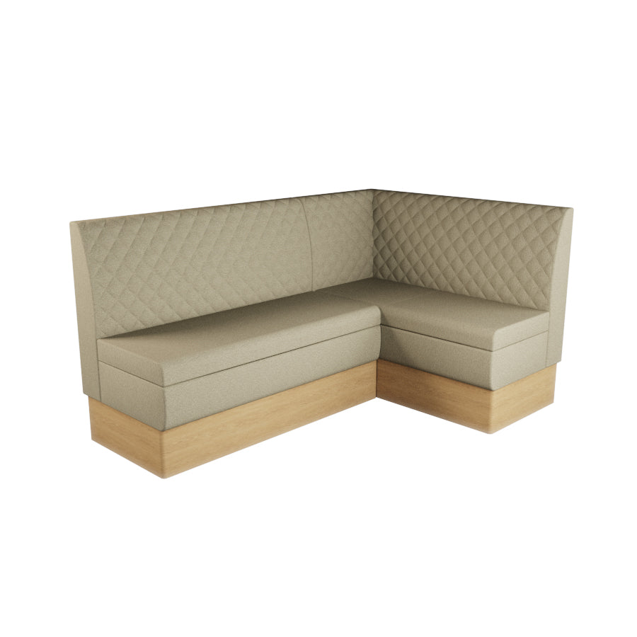 Medium Corner Booth Set - Quilted Back