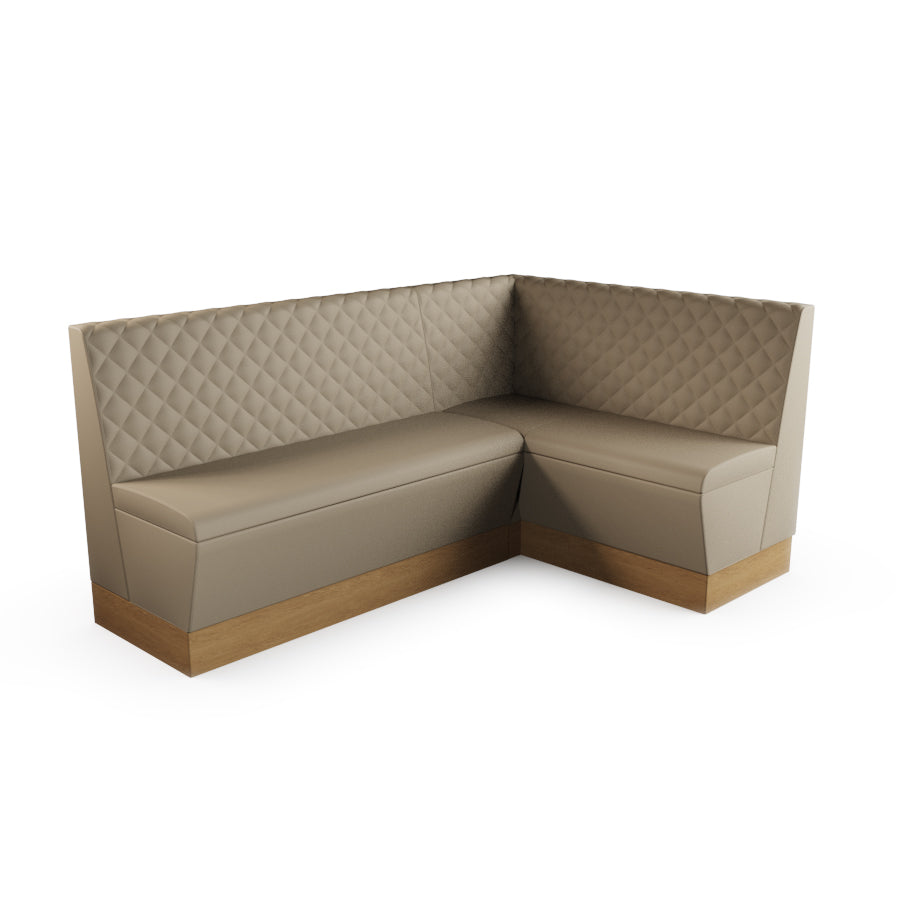 Medium Corner Booth Set - Quilted Back