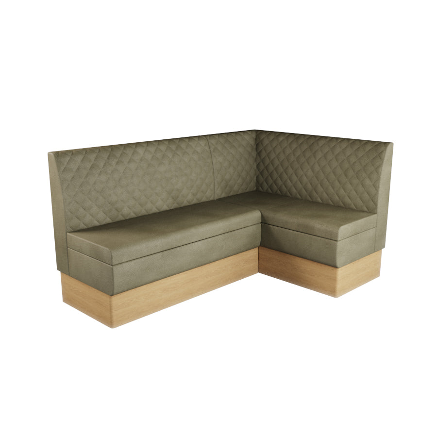 Medium Corner Booth Set - Quilted Back