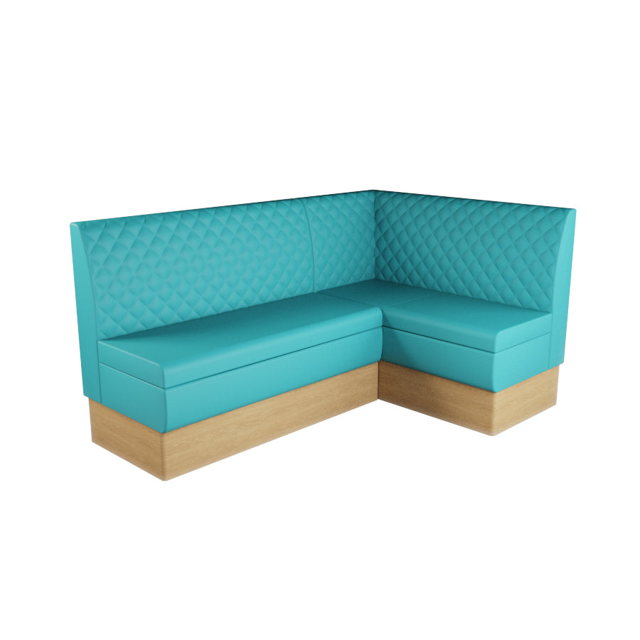 Medium Corner Booth Set - Quilted Back