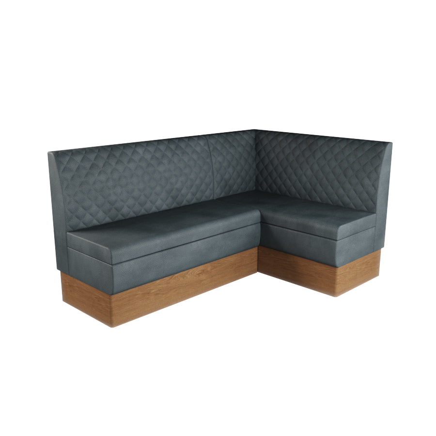 Medium Corner Booth Set - Quilted Back