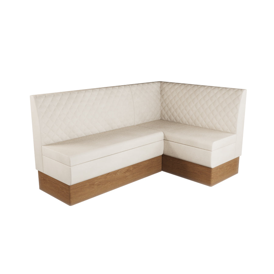 Medium Corner Booth Set - Quilted Back