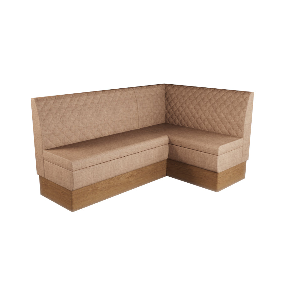 Medium Corner Booth Set - Quilted Back