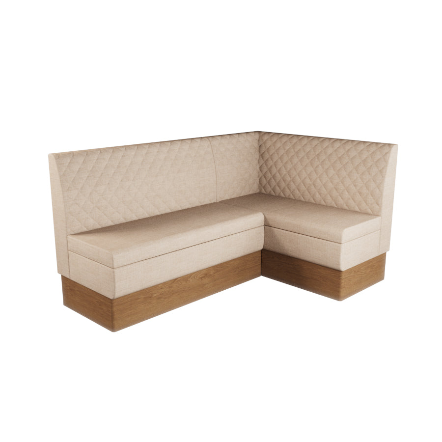 Medium Corner Booth Set - Quilted Back
