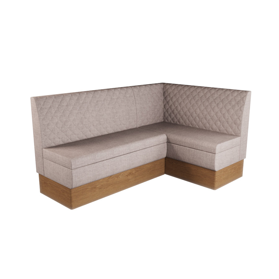 Medium Corner Booth Set - Quilted Back