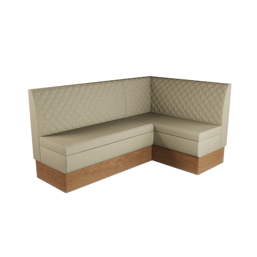 Medium Corner Booth Set - Quilted Back