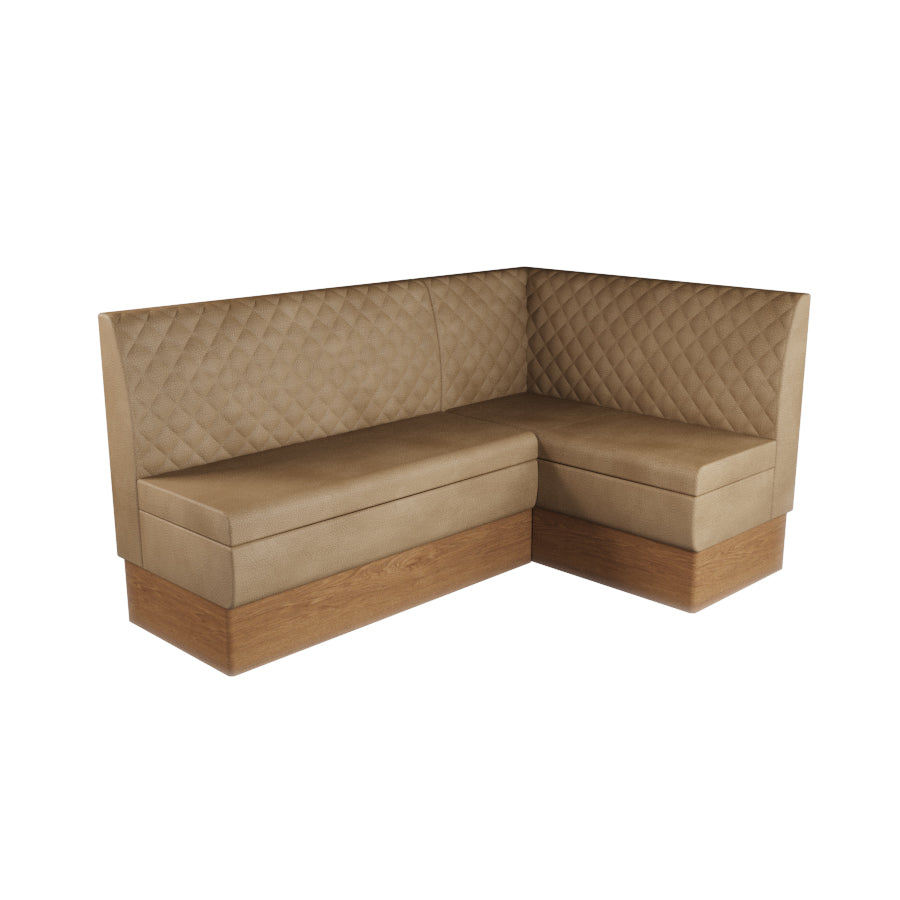 Medium Corner Booth Set - Quilted Back