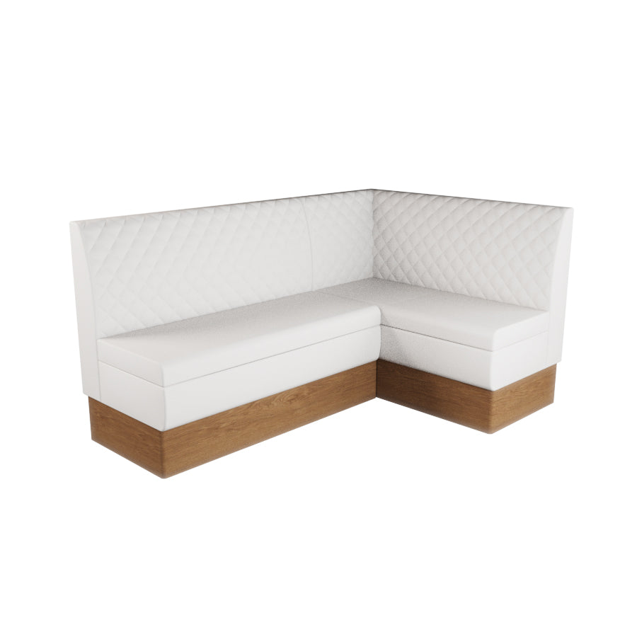 Medium Corner Booth Set - Quilted Back