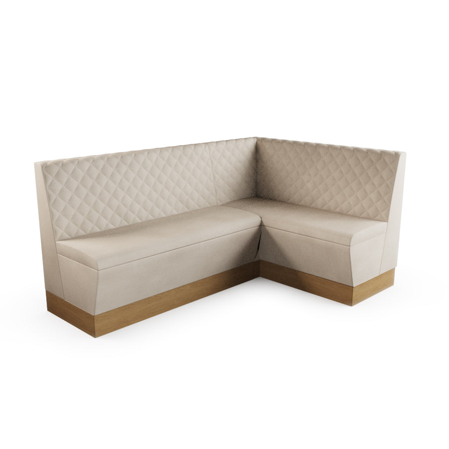 Medium Corner Booth Set - Quilted Back