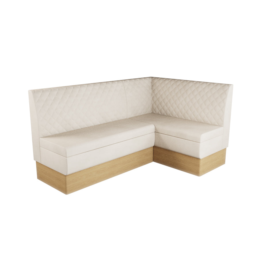 Medium Corner Booth Set - Quilted Back