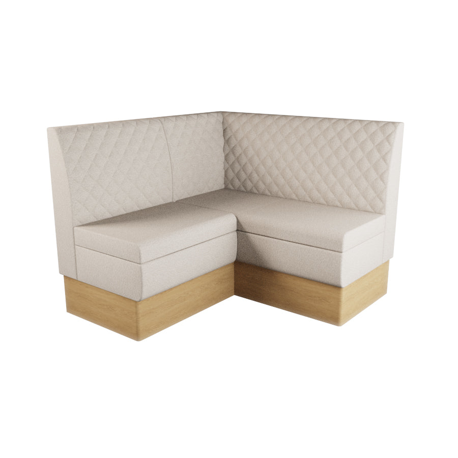 Small Corner Booth Set - Quilted Back