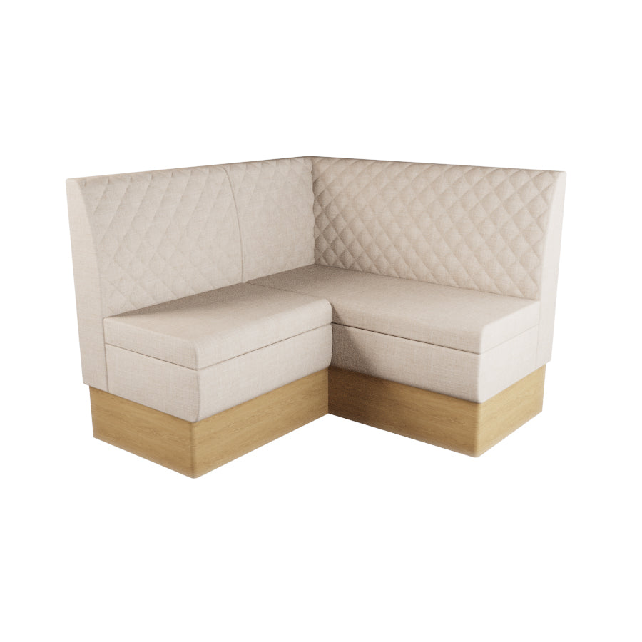Small Corner Booth Set - Quilted Back