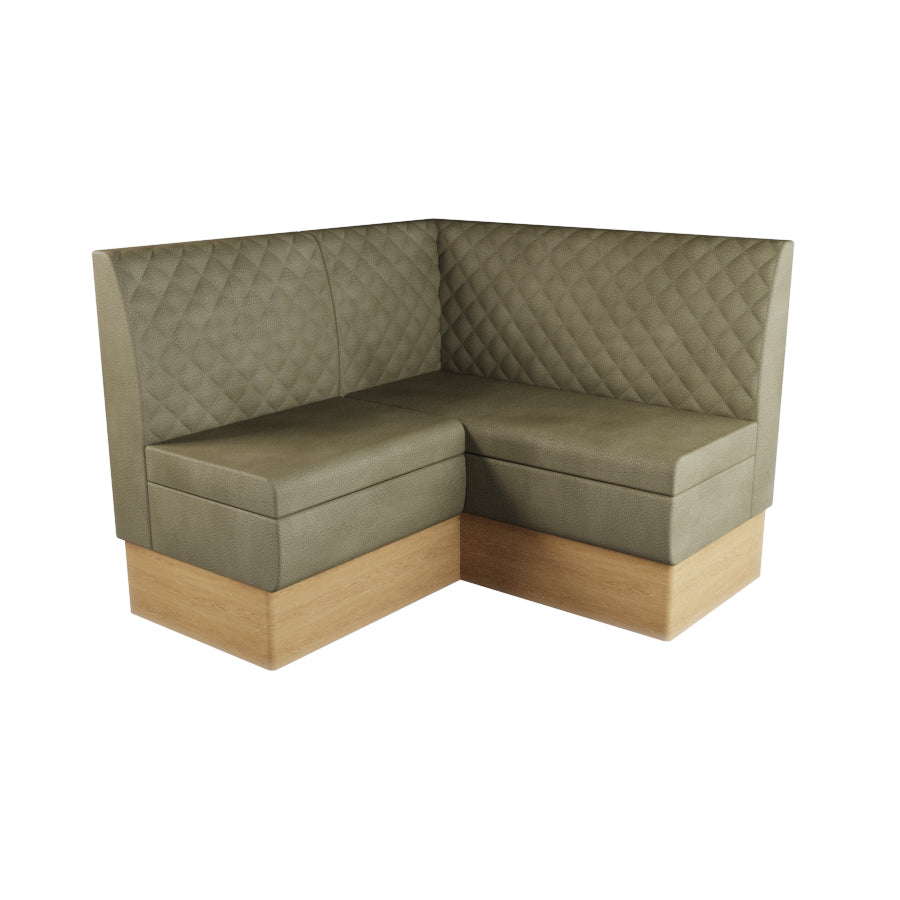 Small Corner Booth Set - Quilted Back