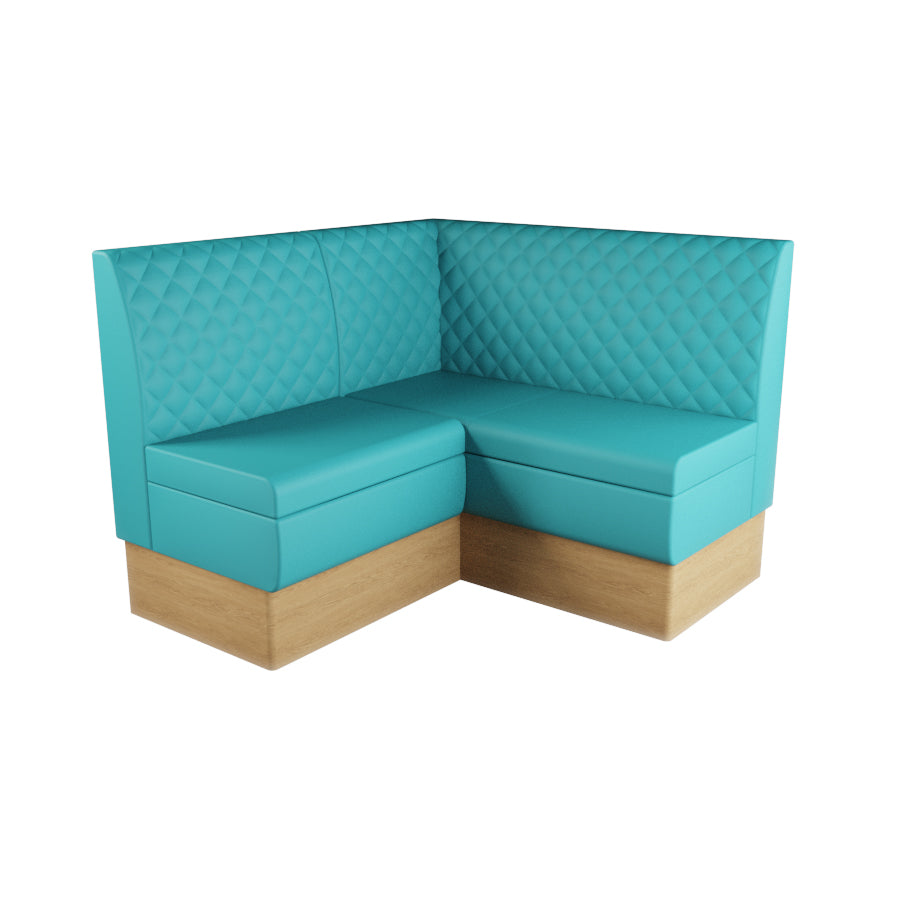 Small Corner Booth Set - Quilted Back