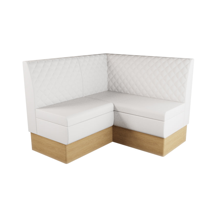 Small Corner Booth Set - Quilted Back