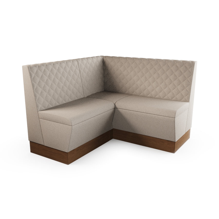 Small Corner Booth Set - Quilted Back