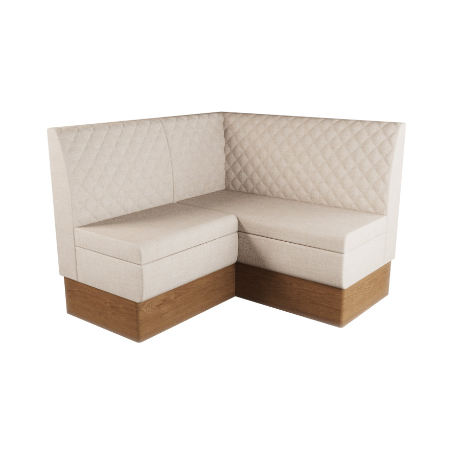 Small Corner Booth Set - Quilted Back