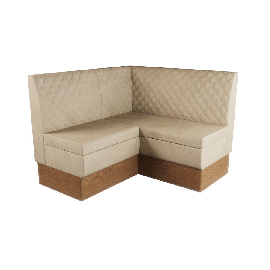 Small Corner Booth Set - Quilted Back