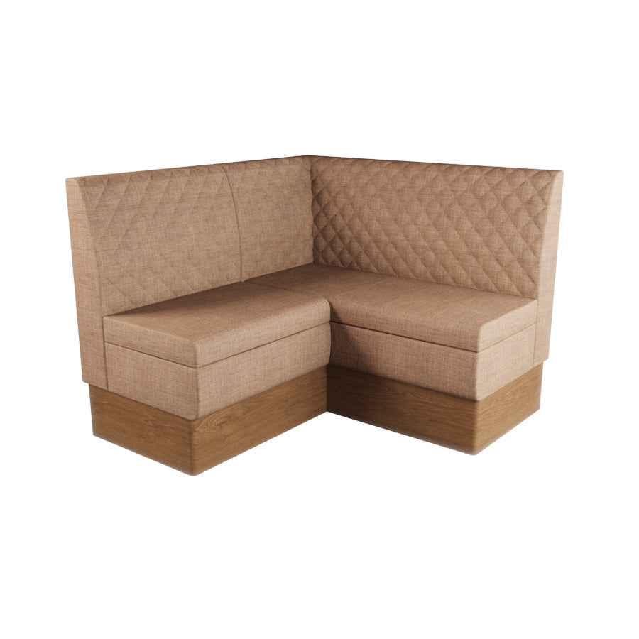 Small Corner Booth Set - Quilted Back