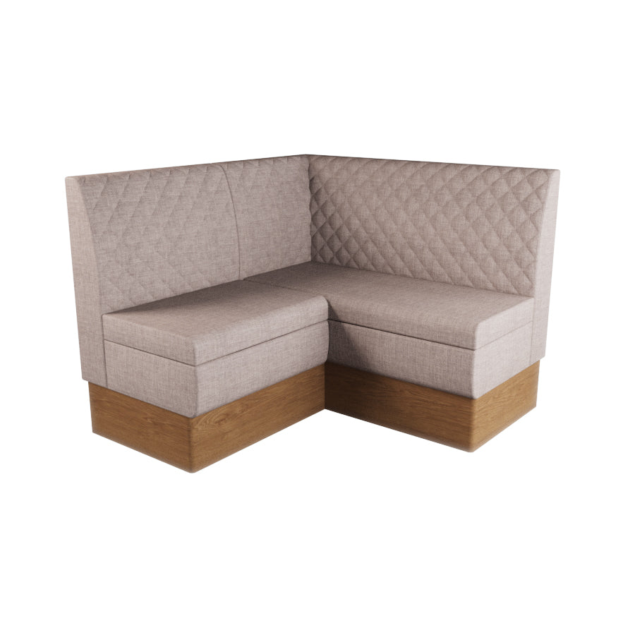 Small Corner Booth Set - Quilted Back