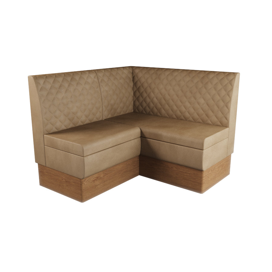 Small Corner Booth Set - Quilted Back
