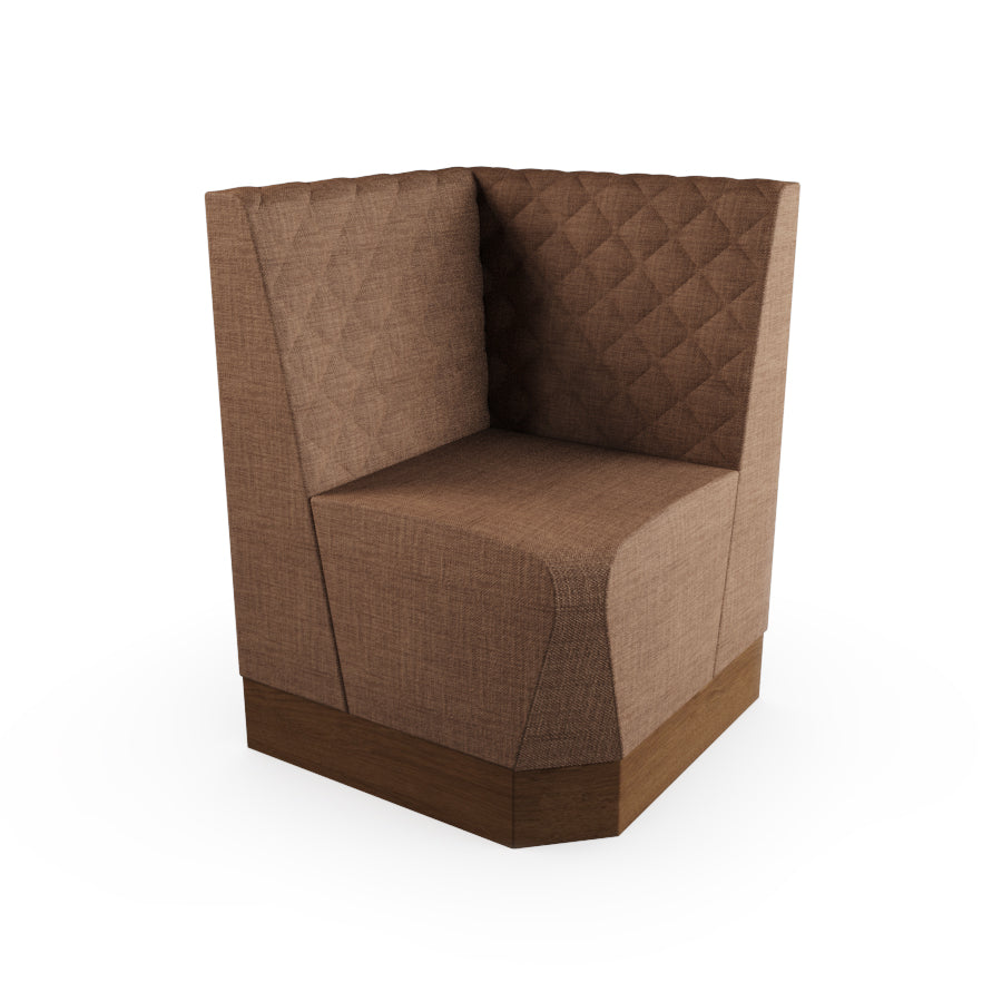 Square Corner Booth Unit - Quilted Back