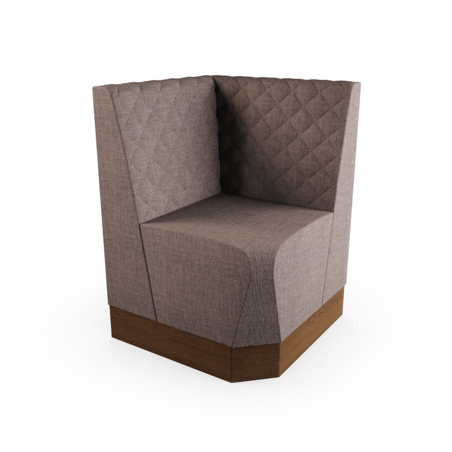 Square Corner Booth Unit - Quilted Back