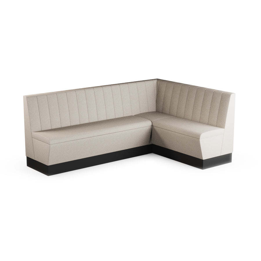Large Corner Booth Set (Extended) - Fluted Back