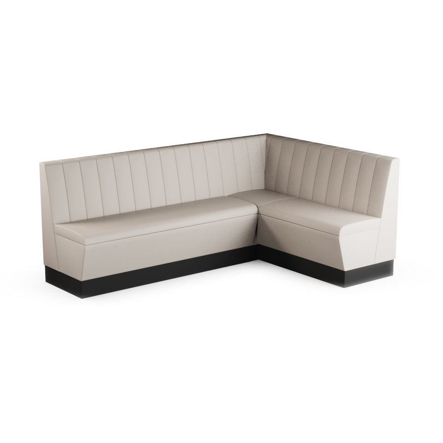 Large Corner Booth Set (Extended) - Fluted Back