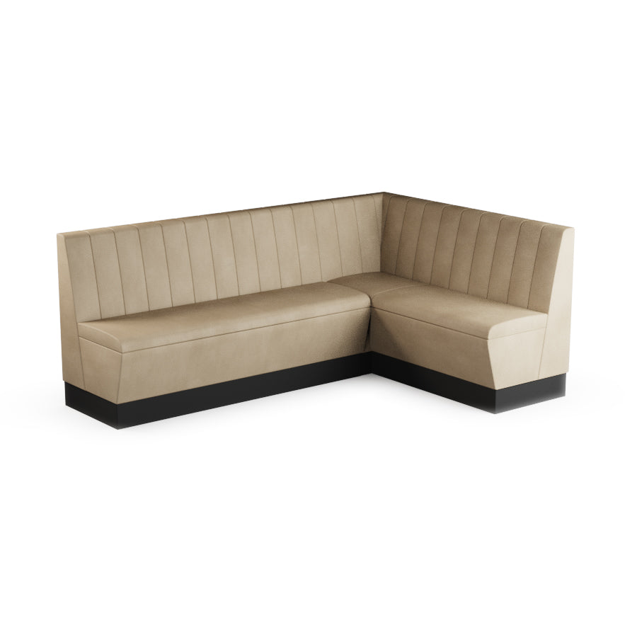 Large Corner Booth Set (Extended) - Fluted Back