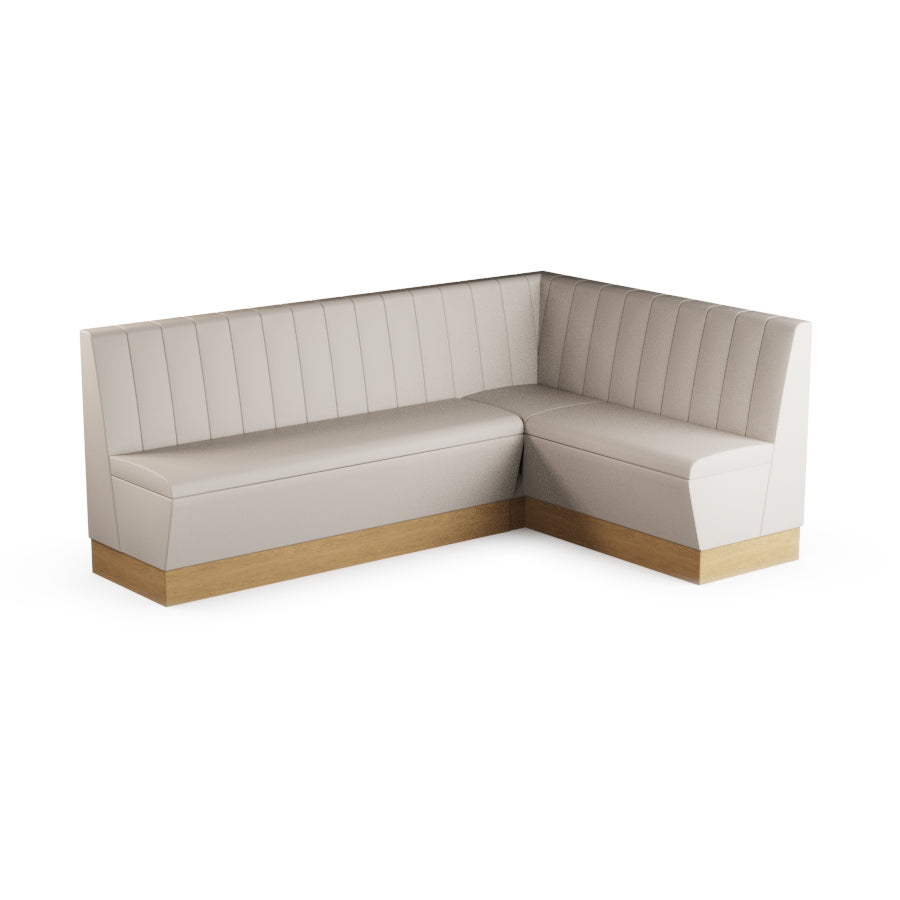 Large Corner Booth Set (Extended) - Fluted Back
