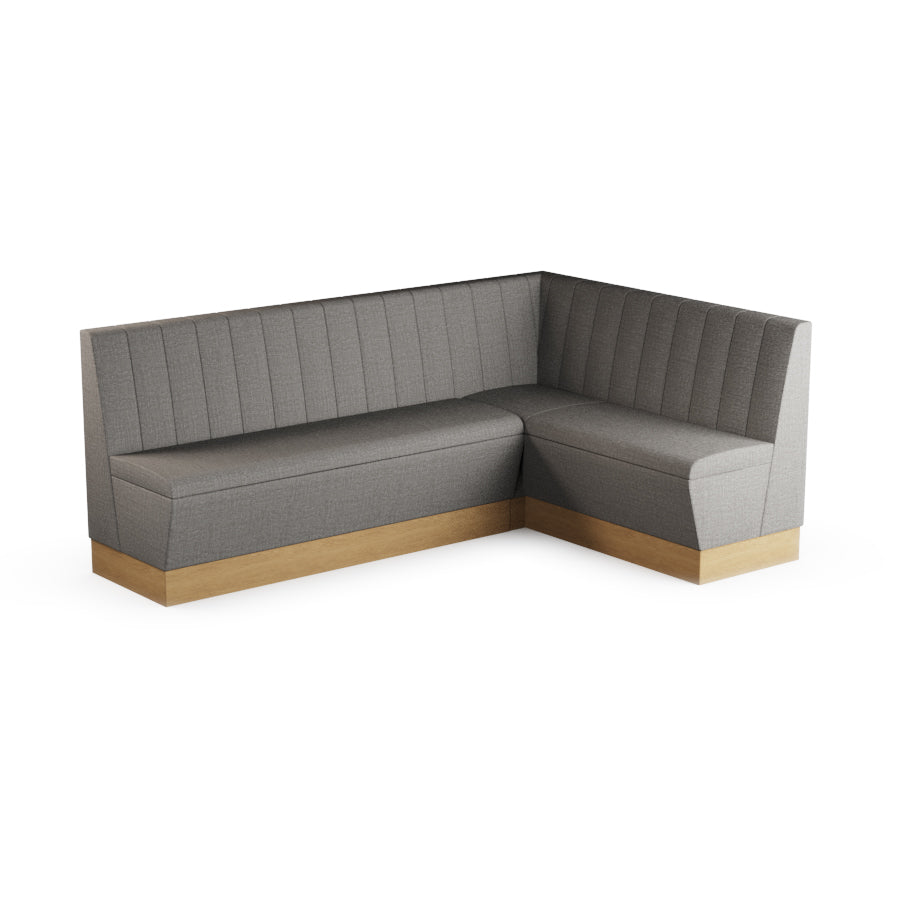 Large Corner Booth Set (Extended) - Fluted Back