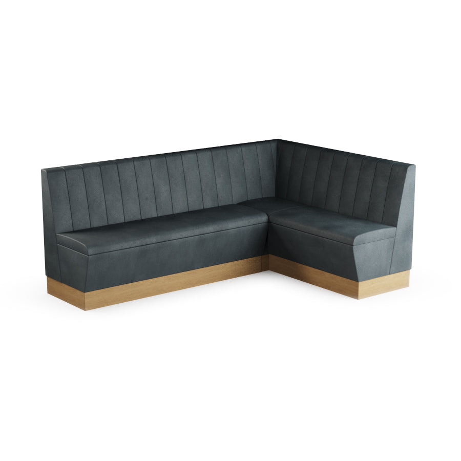 Large Corner Booth Set (Extended) - Fluted Back
