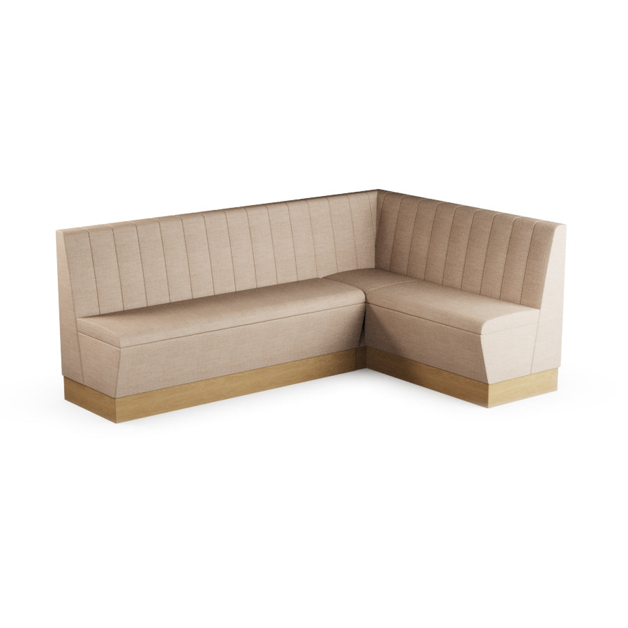 Large Corner Booth Set (Extended) - Fluted Back