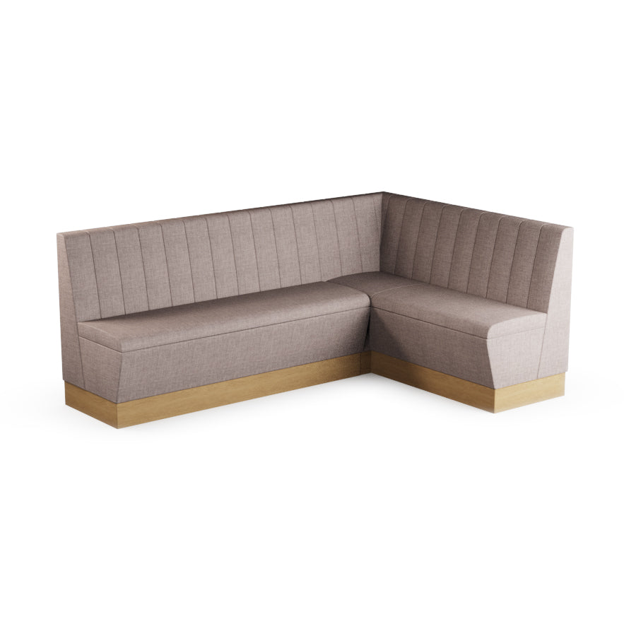 Large Corner Booth Set (Extended) - Fluted Back