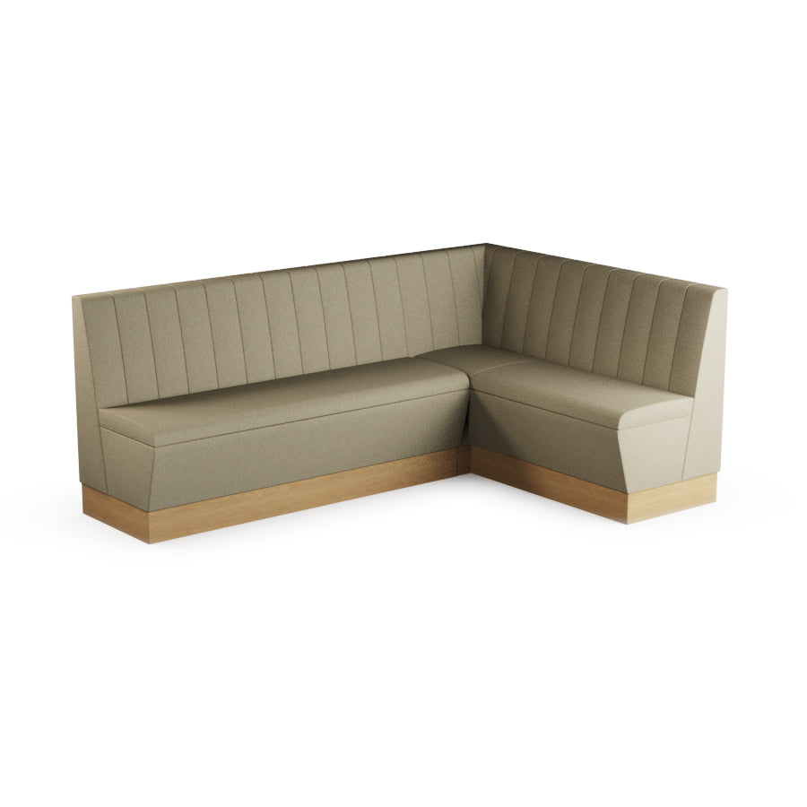 Large Corner Booth Set (Extended) - Fluted Back